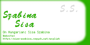 szabina sisa business card